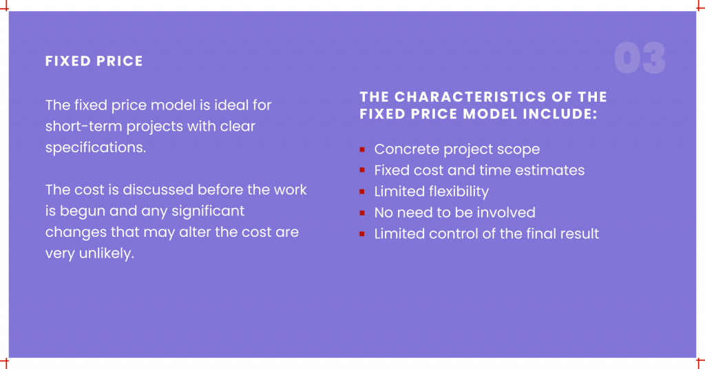 Fixed price engagement model