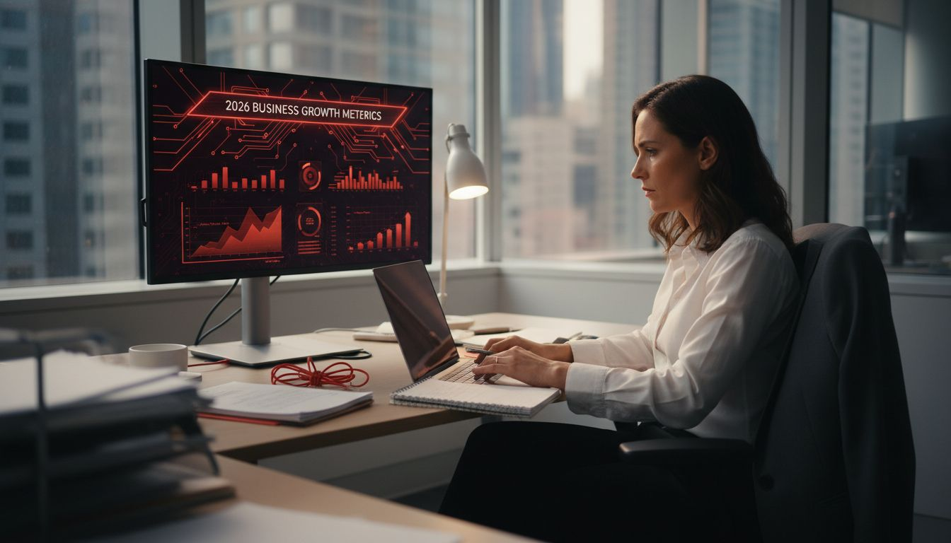 Business owner working on custom web app