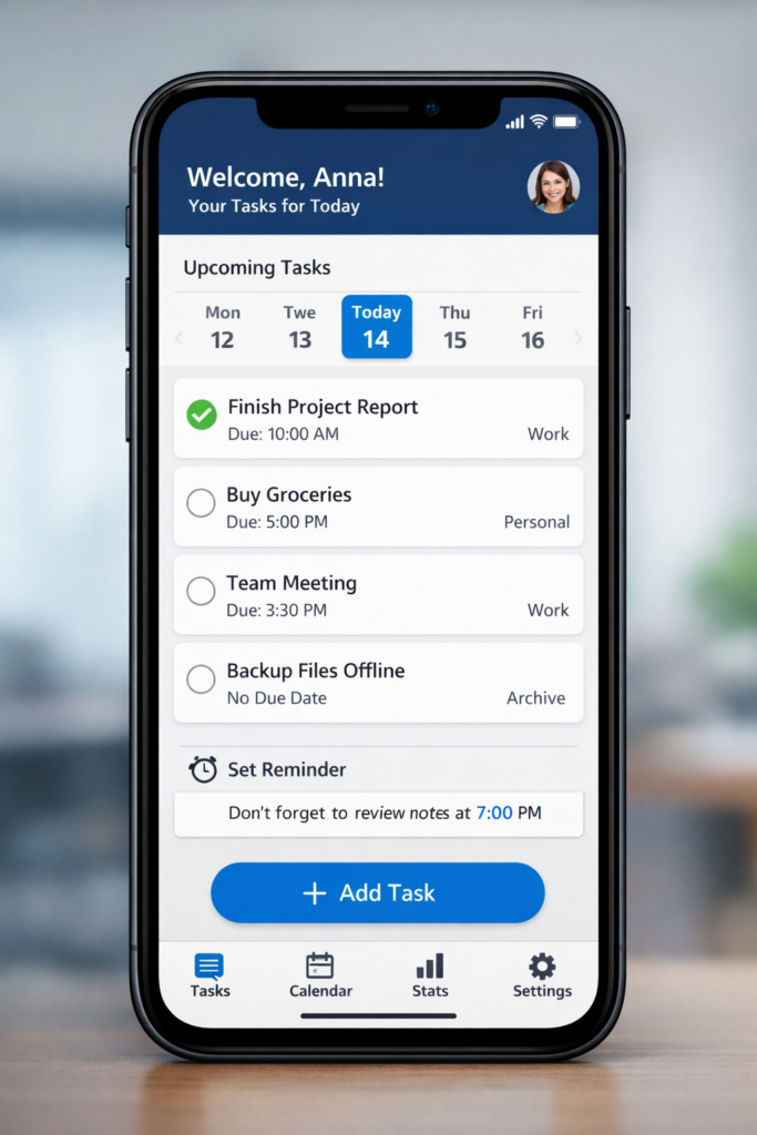 Let's get back to our example... Task Planning App_1