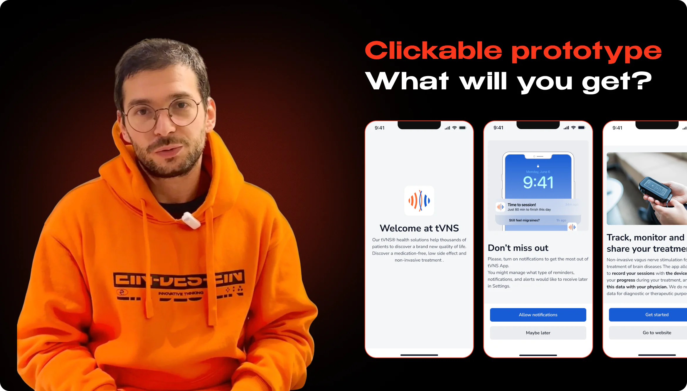 Clickable prototype